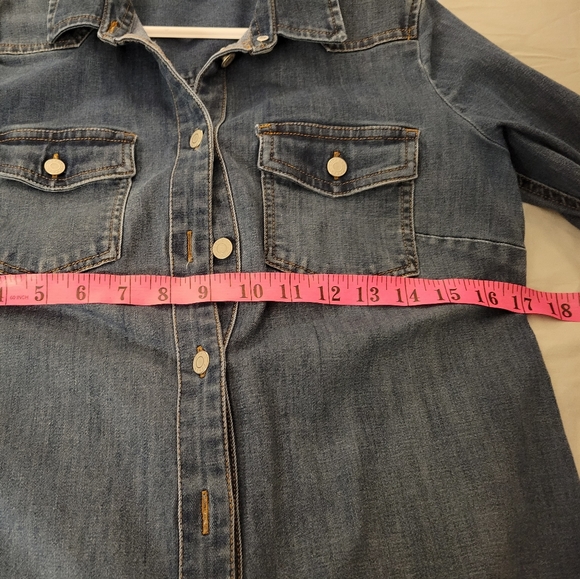 Denim Esprit Shirt dress full sleeve, fits like a Small - Picture 2 of 4